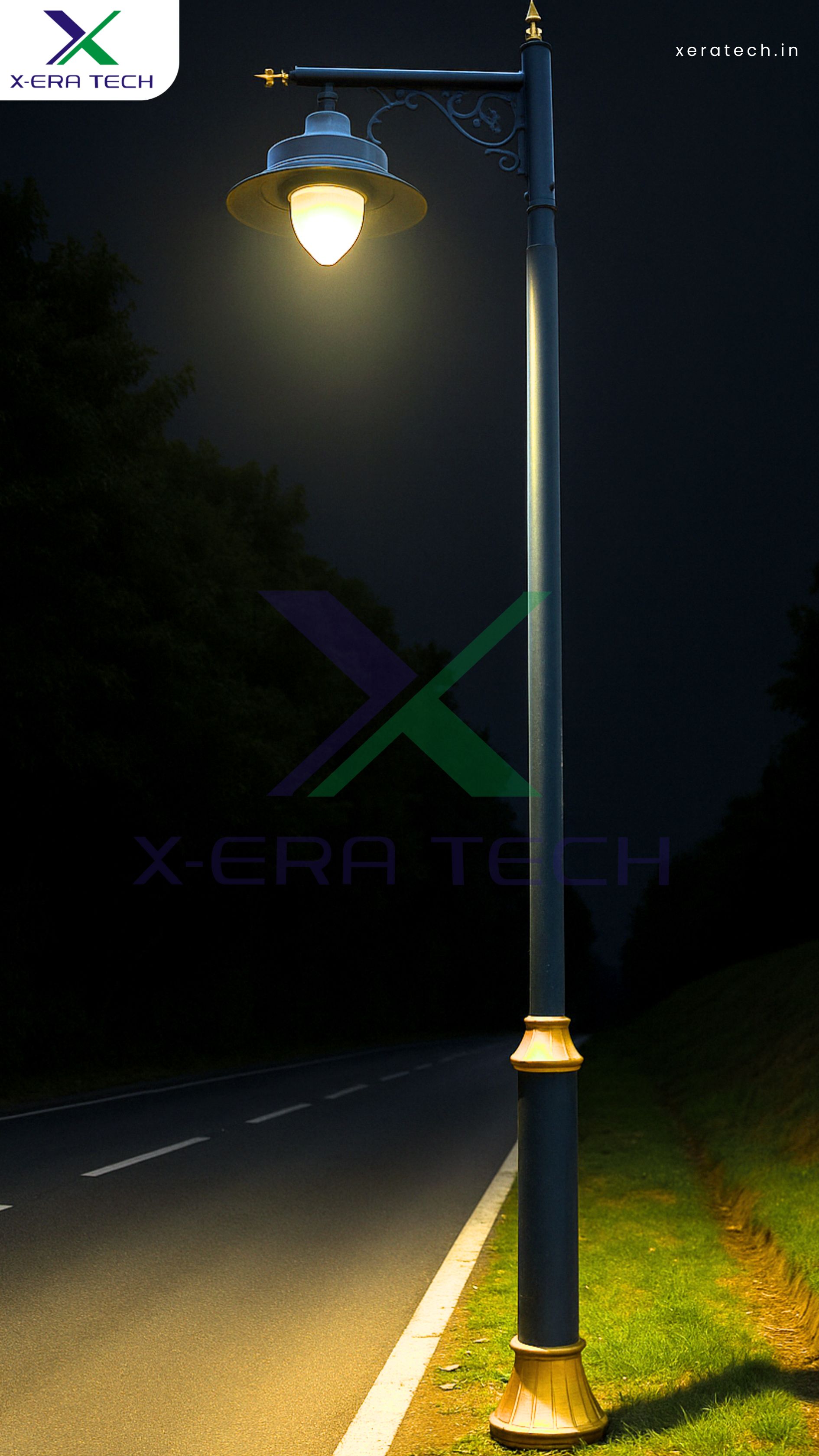 Decorative LED street light pole design 17